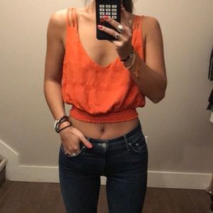 FREE PEOPLE orange tank